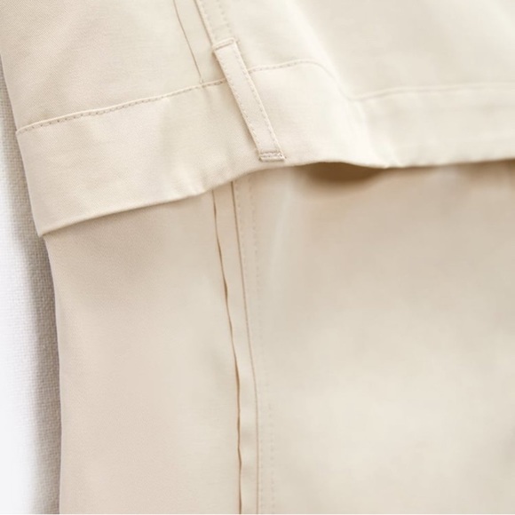 NWT ZARA GABARDINE DRESS  LIGHT BEIGE - Size L - Picture 5 of 7